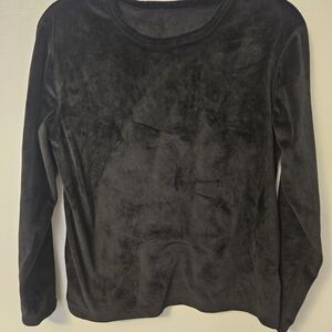 Black Velvet Long Sleeve Thermal Top
